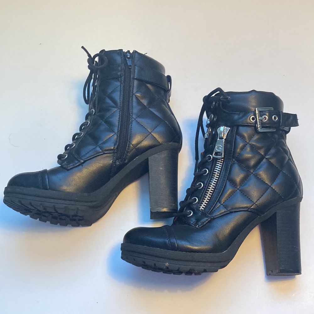 Black Guess Block Heel Boot - image 3